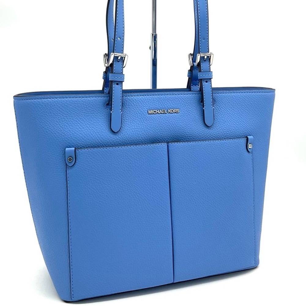 Michael Kors Jet Set Medium Pocket Tote Bag South Pacific Blue - Picture 2 of 12